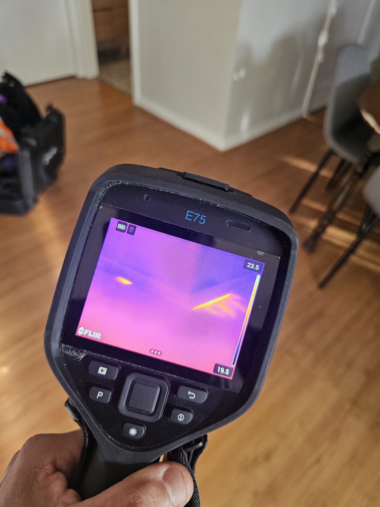 FLIR E75 thermal imaging in use